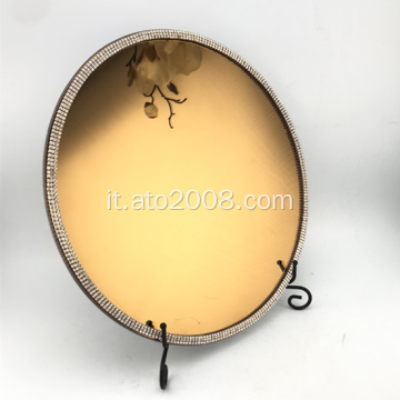 Piatto di vetro a specchio marrone(2)